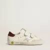 Teen Old School con stella in pelle metallizzata argento e linguetta sul tallone in pelle scamosciata viola