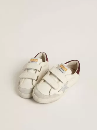 Teen Old School con stella in pelle metallizzata argento e linguetta sul tallone in pelle scamosciata viola