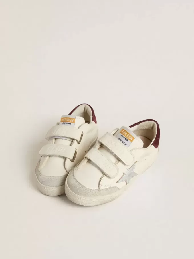 Teen Old School con stella in pelle metallizzata argento e linguetta sul tallone in pelle scamosciata viola