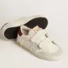 Teen Old School con stella in pelle metallizzata argento e linguetta sul tallone in pelle scamosciata viola