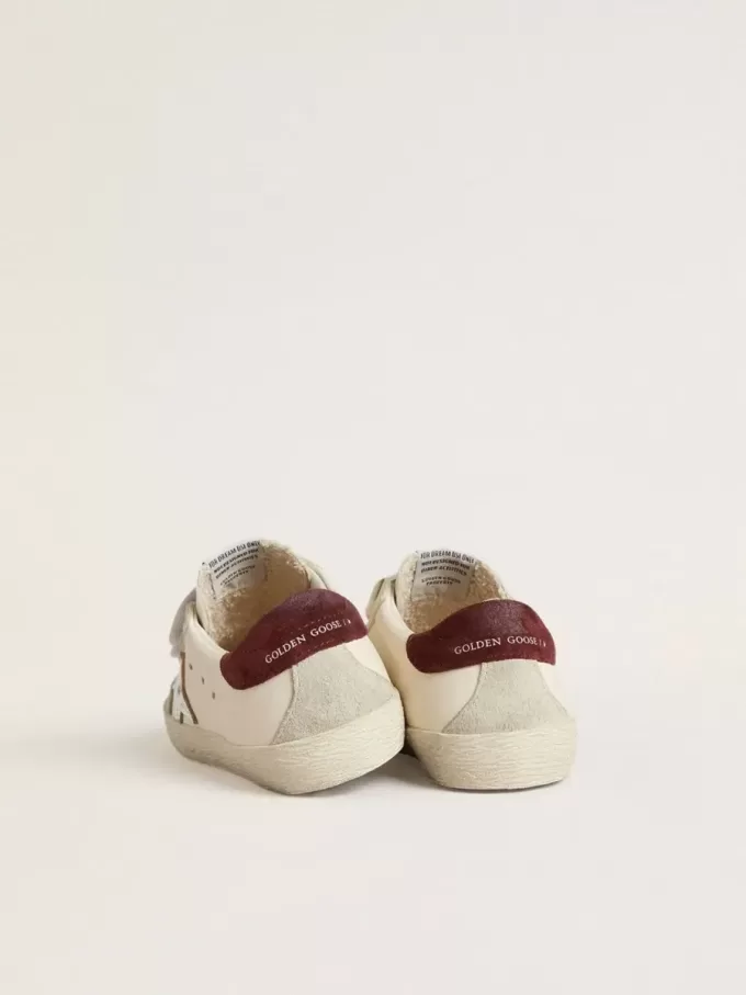 Teen Old School con stella in pelle metallizzata argento e linguetta sul tallone in pelle scamosciata viola