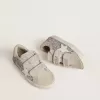 Teen Old School in argento e rosa glitterato con stella in pelle bianca Teen Old School in argento e rosa glitterato con stella in pelle bianca