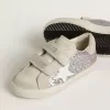 Teen Old School in argento e rosa glitterato con stella in pelle bianca Teen Old School in argento e rosa glitterato con stella in pelle bianca