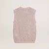 Top in maglia a rete con paillettes e dettagli a contrasto Top in maglia a rete con paillettes e dettagli a contrasto