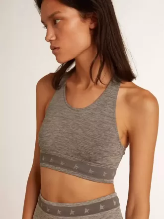 Top sportivo grigio melange