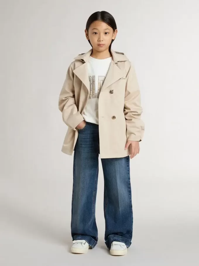 Trench da bambino con gilet interno removibile Trench da bambino con gilet interno removibile