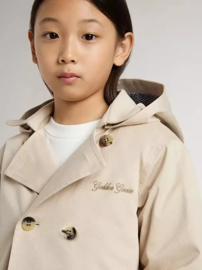 Trench da bambino con gilet interno removibile Trench da bambino con gilet interno removibile