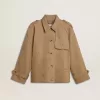 Trench oversize da donna con cristalli