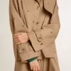 Trench oversize da donna con cristalli