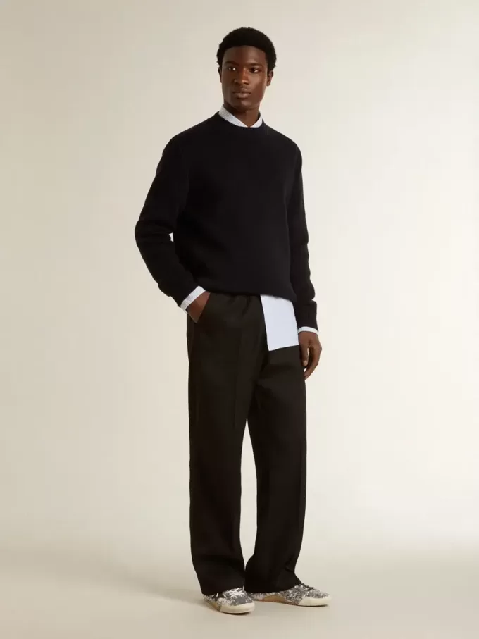 True-Star da uomo con paillettes argentate, stella nera e linguetta sul tallone in pelle beige