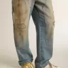 True-Star da uomo in pelle nappa bianca con stella in pelle laminata oro e linguetta sul tallone in pelle scamosciata beige