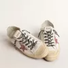V-Star con stella glitterata rosa e linguetta sul tallone in pelle metallizzata