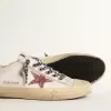V-Star con stella glitterata rosa e linguetta sul tallone in pelle metallizzata