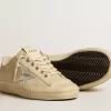 V-Star da donna in pelle scamosciata perlata con stella in pelle metallizzata argento