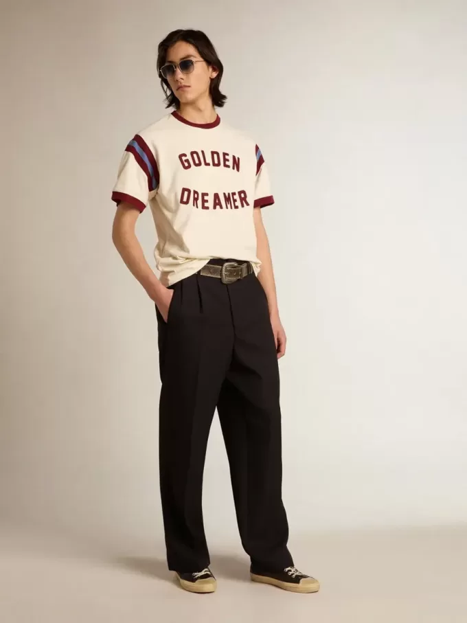 V-Star da uomo in pelle nappa nera con stella in pelle nera
