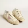 V-Star in pelle nappa beige con stella in pelle scamosciata rosa antico