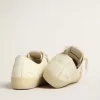 V-Star in pelle nappa beige con stella in pelle scamosciata rosa antico