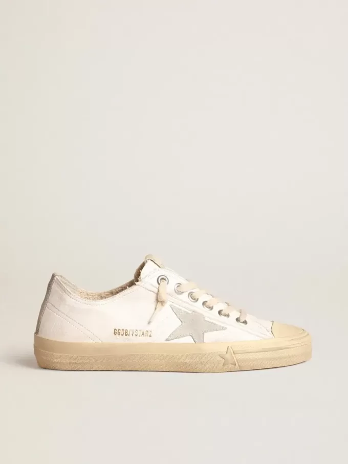 V-Star in pelle nappa con stella e linguetta sul tallone in camoscio grigio ghiaccio