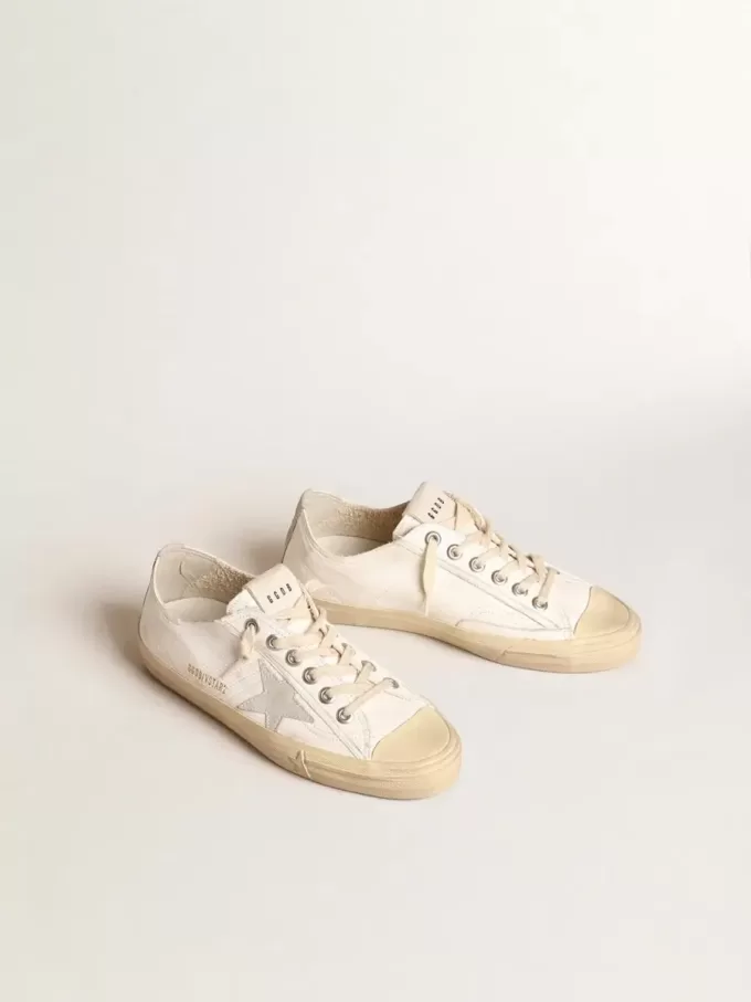 V-Star in pelle nappa con stella e linguetta sul tallone in camoscio grigio ghiaccio