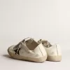 V-Star in pelle nappa con stella in pelle nabuk nera
