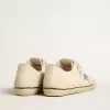 V-Star in tela beige con stella glitterata argento