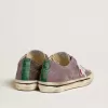 V-Star LAB da donna in pelle lilla e glitter con stella bianca e linguetta glitter argento
