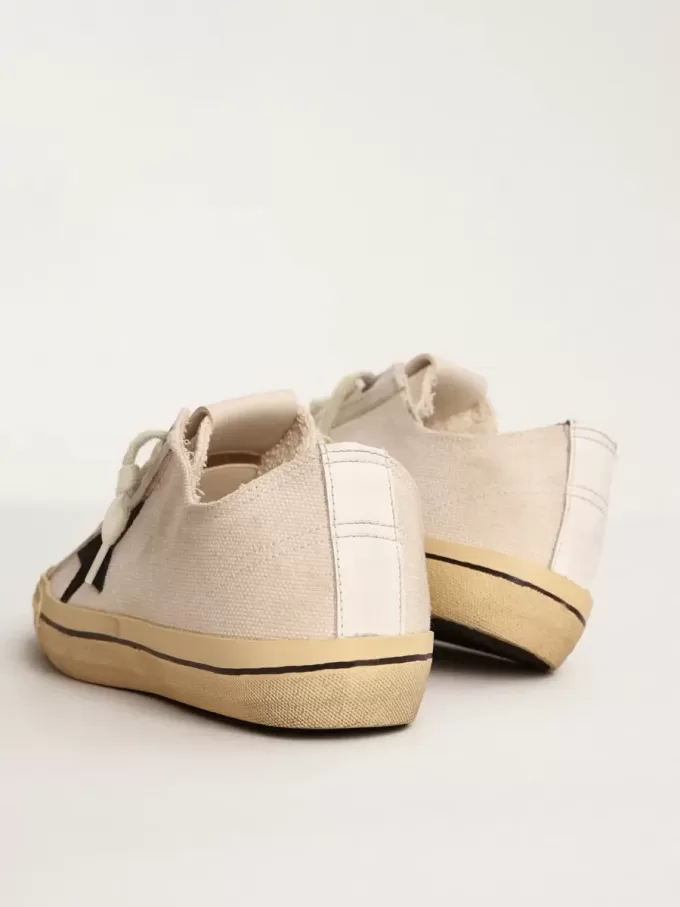 V-Star LTD da donna con stella in pelle scamosciata nera e scritta ricamata