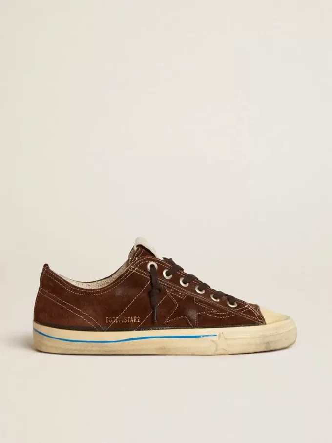 V-Star LTD da donna in pelle scamosciata con stella marrone