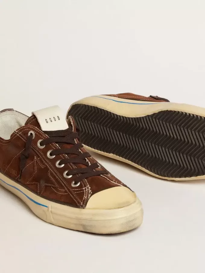 V-Star LTD da donna in pelle scamosciata con stella marrone