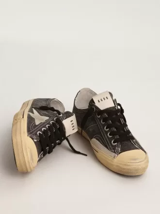 V-Star LTD da uomo in tela nera con stella e tallone grigio ghiaccio