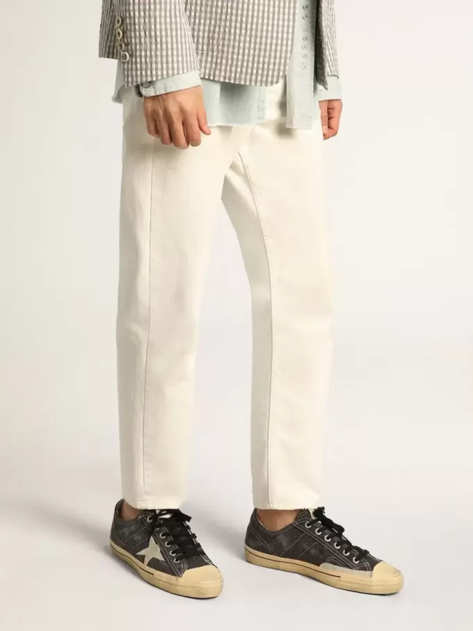 V-Star LTD da uomo in tela nera con stella e tallone grigio ghiaccio