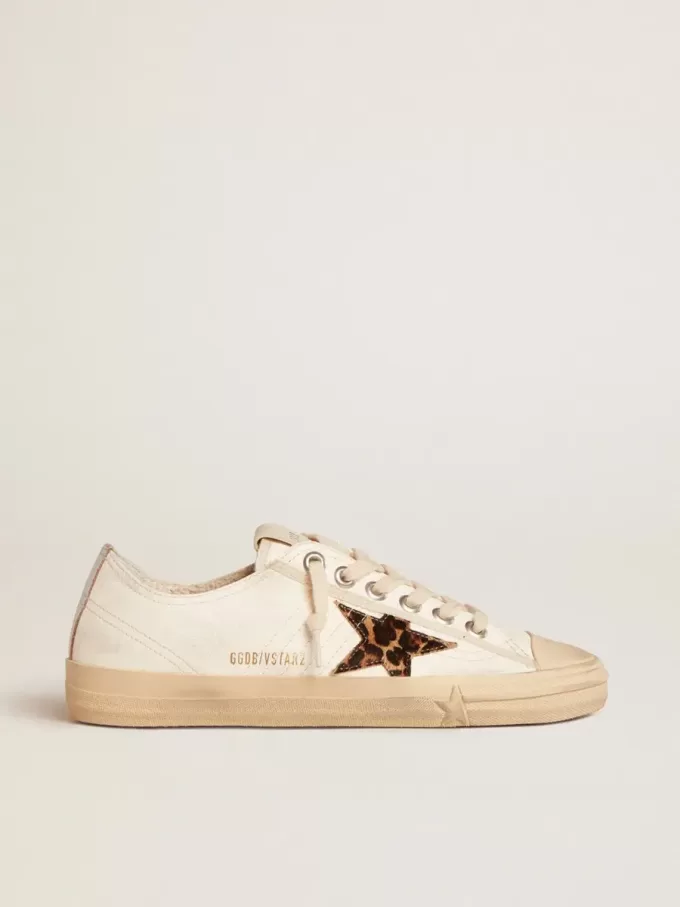 V-Star LTD in nappa con stella in pelle di cavallino e linguetta argentata sul tallone