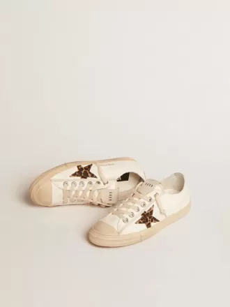 V-Star LTD in nappa con stella in pelle di cavallino e linguetta argentata sul tallone