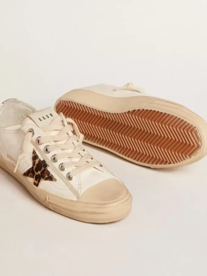 V-Star LTD in nappa con stella in pelle di cavallino e linguetta argentata sul tallone