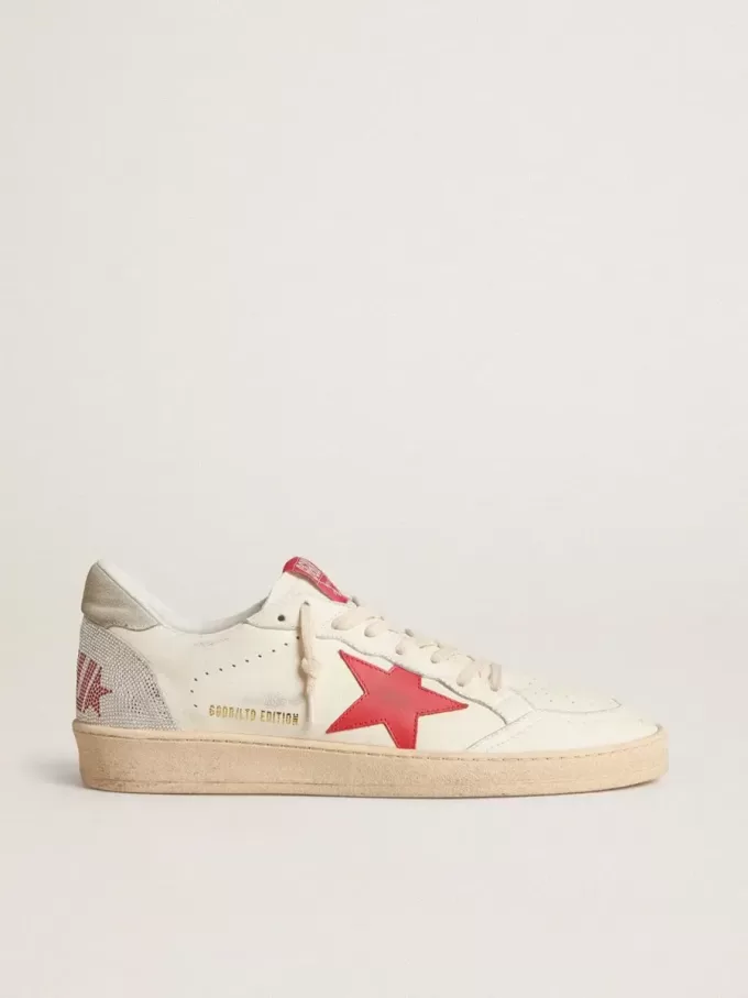 Valentine’s Day Women’s Ball Star con stella in pelle rossa e scritta Swarovski rossa