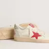 Valentine’s Day Women’s Ball Star con stella in pelle rossa e scritta Swarovski rossa