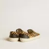 VCE Penstar da donna in pelle di pony con stampa leopardata e tallone in pelle nera