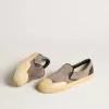VCE Penstar da donna in pelle scamosciata grigio tortora con linguetta sul tallone in pelle nera