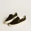 VCE Penstar da donna in pelle scamosciata nera con tallone in pelle nera