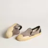 VCE Penstar da uomo in pelle scamosciata grigio tortora con linguetta sul tallone in pelle nera