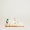 Young Ball Star con stella argentata e linguetta sul tallone in pelle scamosciata verde