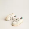 Young Ball Star con stella argentata e linguetta sul tallone in pelle scamosciata verde