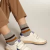 Young Ball Star con stella e linguetta sul tallone in pelle blu metallizzata