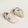 Young Ball Star con stella glitterata argento e linguetta sul tallone glitterata rosa