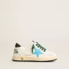 Young Ball Star con stella turchese e linguetta sul tallone in pelle scamosciata verde