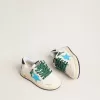 Young Ball Star con stella turchese e linguetta sul tallone in pelle scamosciata verde