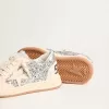 Young Ball Star glitterata con linguetta sul tallone in pelle metallizzata argento