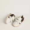 Young Ball Star in glitter viola con stella in pelle bianca e linguetta sul tallone