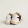 Young Ball Star in glitter viola con stella in pelle bianca e linguetta sul tallone