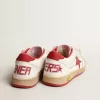 Young Ball Star in nappa con stella e linguetta sul tallone in pelle rossa